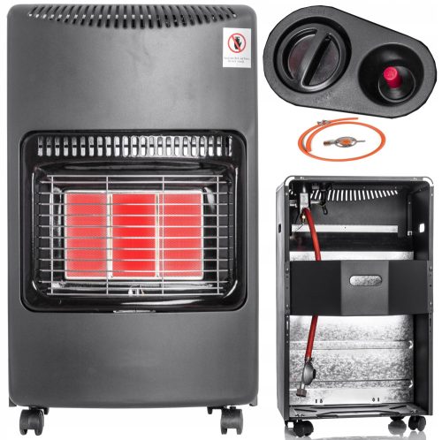 Germina Gasheizung 4200 W schwarz 42 x 720 mm