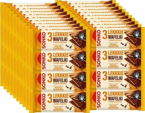 110x Knusprige Sonko Vollkornwaffeln in Dunkler Schokolade, 3 Stück, 36g