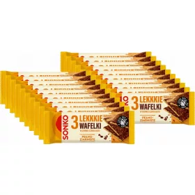   22x Sonko Vollkorn-Waffeln in Dunkler Schokolade, 36g - Perfekt für unterwegs