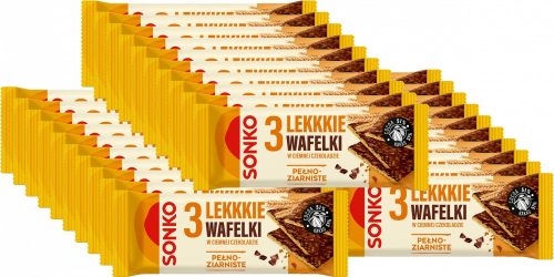 33x Sonko Vollkorn-Waffeln in Dunkler Schokolade, 36g - 3 Stück pro Packung