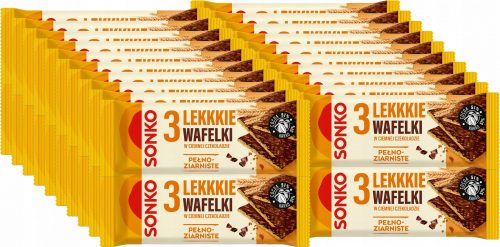 Sonko Vollkorn-Waffeln in Dunkler Schokolade - 3 Stück, 36g