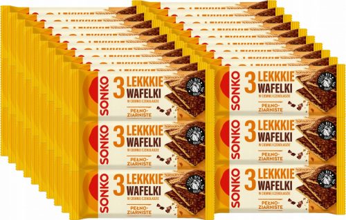 66x Sonko Vollkorn-Waffeln in Dunkler Schokolade, 3 Stück, 36g