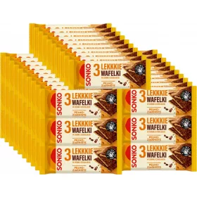 77x Vollkorn-Waffeln in Dunkler Schokolade, 3 Stück, 36g
