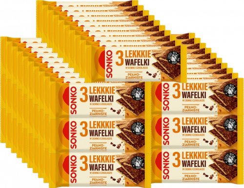 77x Vollkorn-Waffeln in Dunkler Schokolade, 3 Stück, 36g