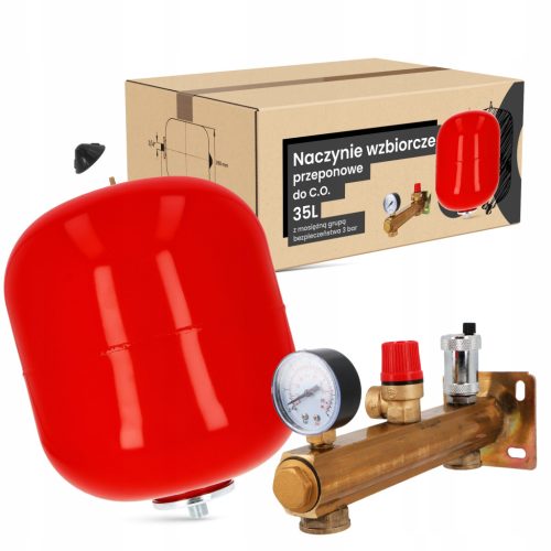  Zentrales Expansionsgefäß 35L, Messing, Gruppe 3 Bar