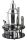 Barkeeper-Getränkeset 9-tlg. Shaker 720 ml Ständer