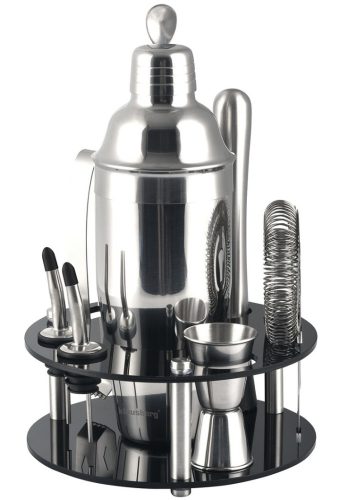 Barkeeper-Getränkeset 9-tlg. Shaker 720 ml Ständer