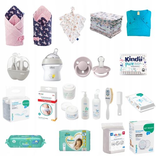  Babyausstattungsset für Neugeborene und Mutter BOX XL Girl + KOSTENLOS
