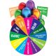  GLÜCKSRAD FÜR KINDER SPASS + 20 x BALLON + 20 x RUBBELKARTE + 20 x KÖRPER