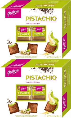 Goplana Pistazien Pralinen - Milchschokolade mit cremiger Füllung, 400g x2