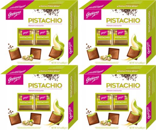 Goplana Pistazien Pralinen - Milchschokolade mit cremiger Füllung, 400g x4