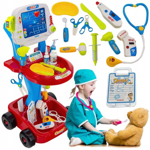  Arztwagen EKG-Set Zubehör Little Doctor Doctor Effects Stethoskop