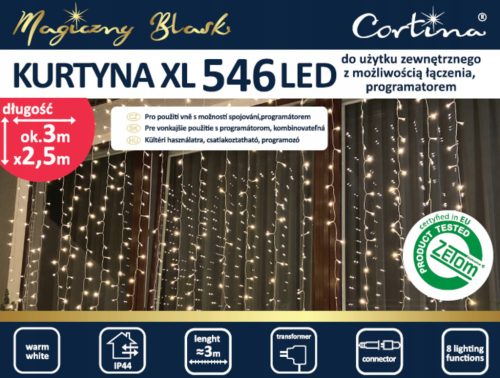 Lampki choinkowe Cortina na zewnątrz 3 m 501 - 1000 lampek