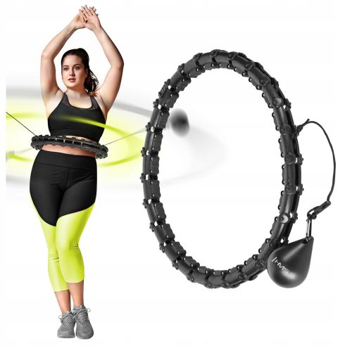 Hula Hoop mit HMS-Noppen, 48 cm, schwarz