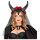  STIRNBAND, Schleier mit HÖRNERN, Schmuckstück, TIARA, Halloween, DÄMONENHÖRNER