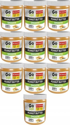 GO ON Smooth Erdnussbutter 500g - 10er Pack von Sante ohne Zusatzstoffe
