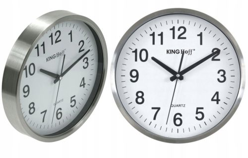  Kinghoff silberne Wanduhr, 30 cm