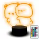 LED-Nachtlampe Bubu Dudu Cartoon-Set für verliebte Paare, verliebte Teddybären