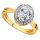  PR.585 GOLDRING A LA PRINCESS KATE MIT GLÄNZENDEM ZIRKONIA, GRÖSSEN 10-23