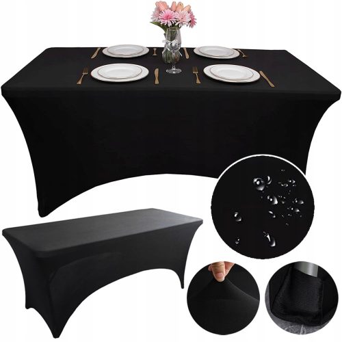 Abdeckung für Gartenmöbel - Gartentischhusse 183 x 76 x 50 cm schwarz