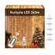  LED-LICHTVORHANG 3x3m 300 Weihnachtslichter Weihnachtsbaumgirlande für Fenster