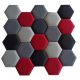 HEXAGON PANEL SET Polsterplatten HONEYCOMB HEXAGON 20-teilig