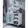 UNIVERSAL WEISSER WASCHBECKENSCHRANK MIT GLASTÜR 67X59cm