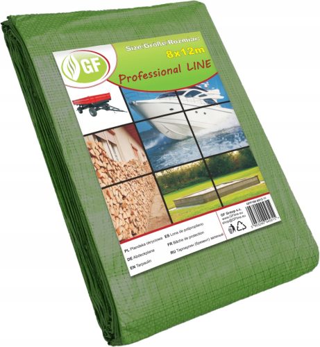 Dicke, wasserdichte und frostbeständige Planen Plane 180 g/m², 8 x 12 m + Kalender für 2024 – kleiner Kalender 2024 – kleines Regelregister