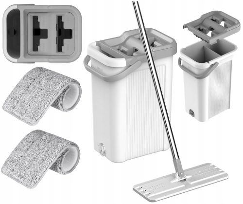 Eimer und Flachwischer SET AUS SOLID MOP UND EIMER TESSA TSA0046 LANGLEBIGES BODENWASCH-SET