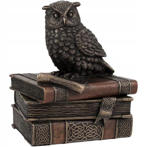 Kisten und Truhen KLEINE EULENBOX AUF BÜCHERN VERONESE WU75509