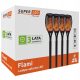  SuperLED Solarlampe, schwarz, 50 cm, 4 Stk.