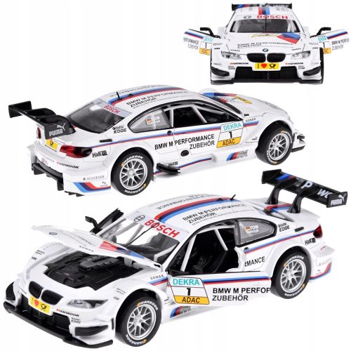  Metall-Sportwagenmodell BMW M3 DTM im Maßstab 1:32, Geräusche, Lichter, ZA4608