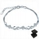  DAMEN-SILBERARMBANDKRISTALLE INFINITY 925 SILBERGRAVUR