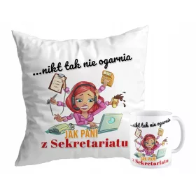  Kissen + Becher Sekretärin-Set
