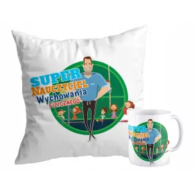  Super Sportlehrer-Kissen- und Becher-Set