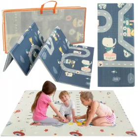    BILDUNGSMATTE FÜR KINDER, DOPPELSEITIG FALTBARER XPE-SCHAUM 200x180 + TASCHE