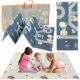  BILDUNGSMATTE FÜR KINDER, DOPPELSEITIG FALTBARER XPE-SCHAUM 200x180 + TASCHE