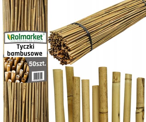 Gartenpfähle für Pflanzen Rolmarket Bambusstange 180 cm x 14 mm 50 Stk.