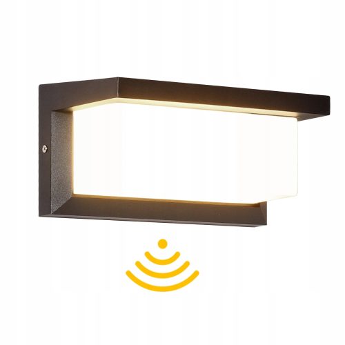 Gartenwandlampen, außen Schwarze Masterled-Gartenwandleuchte mit integrierter 12-W-LED-Quelle