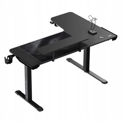  Ultradesk Winger Gaming-Schreibtisch, schwarz, elektrisch verstellbar