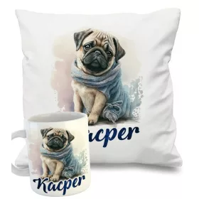    Kissen + Becher-Set 330 ml Geschenkkauf mit Personalisierung