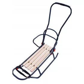    STARKER JEE M METALLSCHLITTEN FÜR KINDER MIT RÜCKENLEHNE UND SCHIEBER