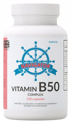 Navigator Vitamin B50 Komplex VEGE 120 Kapseln - Unterstützt Nerven- und Immunsystem