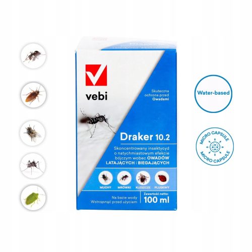  Flüssigkeit gegen Kakerlaken, Zecken, Mücken, Ameisen, Fliegen, Wespen, Spinnen, Silberfischchen Vebi 0,1 kg