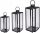 LATERNEN, LAMPEN, GARTENKERZENSTÄNDER, GRANES, 3ER-SET, MATTSCHWARZ