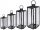 LATERNEN, LAMPEN, GARTENKERZENSTÄNDER, KÖRNCHEN, 4ER-SET, MATTSCHWARZ
