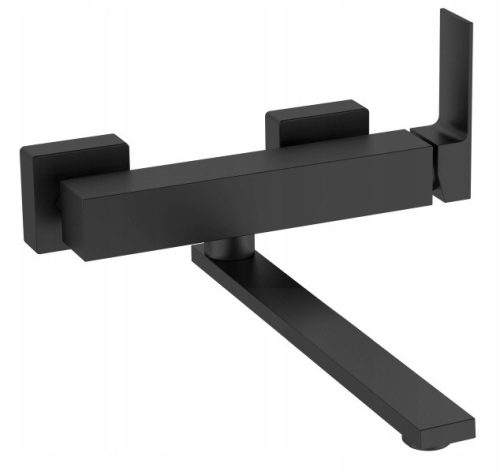 Laveo KVADRATO Wand-Küchenarmatur, schwarz