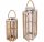  LATERNEN, LAMPEN, GARTENKERZENSTÄNDER, HOLZKERZEN-SET, 3-tlg.