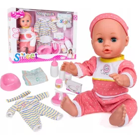  INTERAKTIVE BABYPUPPE, KLEIDUNG, FLASCHE, Geräusche