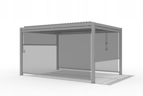  Vertikales Rollo für Kea-Pergola – grau 300 x 225 cm